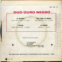 [Pochette de Ce palmier (Duo OURO NEGRO) - verso]