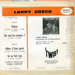 [Pochette de Yolne (Larry GRCO) - verso]