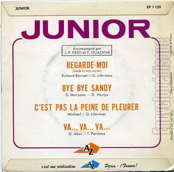 [Pochette de Regarde-moi (JUNIOR) - verso]