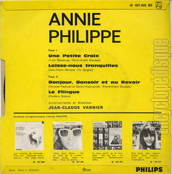 [Pochette de Une petite croix (Annie PHILIPPE) - verso]