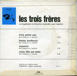 [Pochette de Trois petits pas (Les 3 FRRES) - verso]