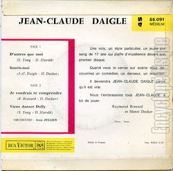 [Pochette de D’autres que moi (Jean-Claude DAIGLE) - verso]