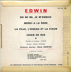 [Pochette de Do, r, mi, je m’ennuie (EDWIN) - verso]