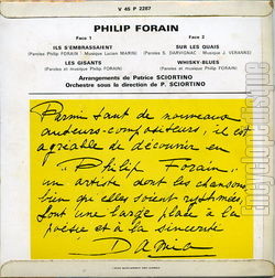 [Pochette de Whisky blues (Philip FORAIN) - verso]