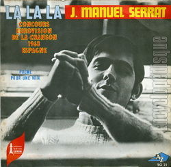 [Pochette de J. MANUEL SERRAT -  La La La  (Les FRANCOPHILES)]