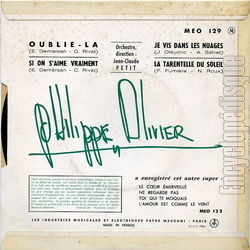 [Pochette de Oublie-la (Philippe OLIVIER) - verso]