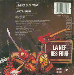 [Pochette de Les jours o a freine (ROCKY) - verso]