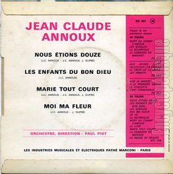 [Pochette de Nous tions douze (Jean-Claude ANNOUX) - verso]