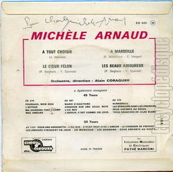 [Pochette de  tout choisir (Michle ARNAUD) - verso]