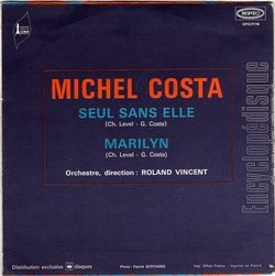 [Pochette de Seul sans elle (Michel COSTA) - verso]