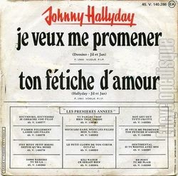 [Pochette de Je veux me promener (Johnny HALLYDAY) - verso]