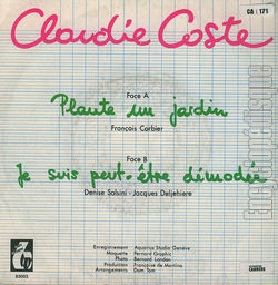 [Pochette de Plante un jardin (Claudie COSTE) - verso]