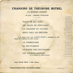 [Pochette de Chansons de Thodore Botrel (1) (Robert PERRIN) - verso]