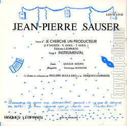 [Pochette de Je cherche un producteur (Jean-Pierre SAUSER) - verso]