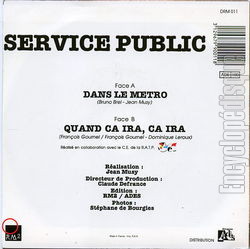 [Pochette de Dans le mtro (SERVICE PUBLIC) - verso]