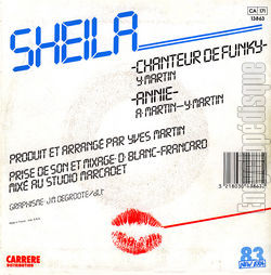 [Pochette de Chanteur de funky (SHEILA) - verso]