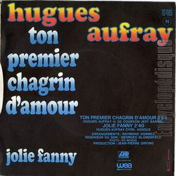 [Pochette de Ton premier chagrin d’amour (Hugues AUFRAY) - verso]