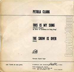 [Pochette de This is my song (Petula CLARK) - verso]