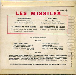 [Pochette de Pas aujourd’hui (Les MISSILES) - verso]