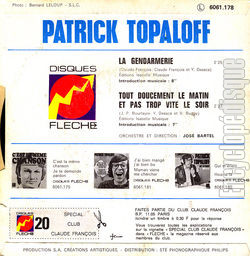 [Pochette de Tout doucement le matin et pas trop vite le soir (Patrick TOPALOFF) - verso]