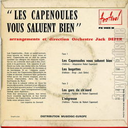 [Pochette de La France gaillarde (Les CAPENOULES) - verso]