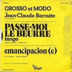 [Pochette de Passe-moi le beurre (GROSSO ET MODO) - verso]