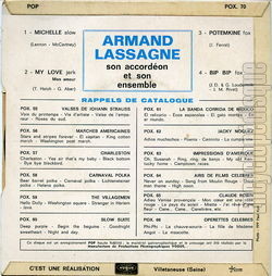 [Pochette de Michelle (Armand LASSAGNE) - verso]