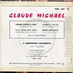 [Pochette de Laissons tourner la terre (Claude MICHAL) - verso]