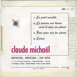 [Pochette de Le point sensible (Claude MICHAL) - verso]