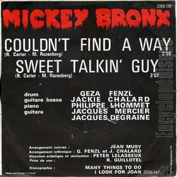 [Pochette de Couldn’t find a way (MICKEY BRONX) - verso]