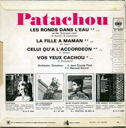 [Pochette de Les ronds dans l’eau (PATACHOU) - verso]