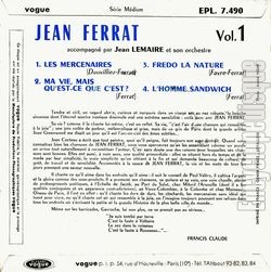 [Pochette de Les mercenaires - Vol.1 (Jean FERRAT) - verso]