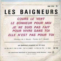 [Pochette de Cours le vent (Les BAIGNEURS) - verso]