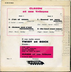 [Pochette de J’en ai assez (CLAUDE ET SES TRIBUNS) - verso]