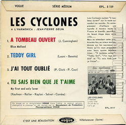 [Pochette de  tombeau ouvert (Les CYCLONES) - verso]