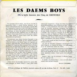 [Pochette de Tutti frutti (Les DAEMS BOYS) - verso]