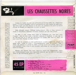 [Pochette de Tu parles trop (Les CHAUSSETTES NOIRES) - verso]