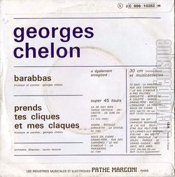 [Pochette de Barabbas (Georges CHELON) - verso]