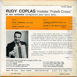 [Pochette de Islas Canarias (Rudy COPLAS) - verso]