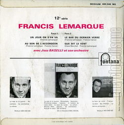 [Pochette de Un jour, on s’en va (Francis LEMARQUE) - verso]