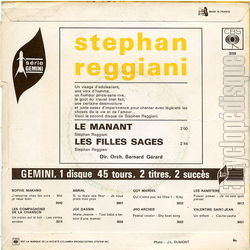 [Pochette de Le manant (Stephan REGGIANI) - verso]