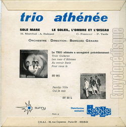 [Pochette de Sole mare (Le TRIO ATHNE) - verso]