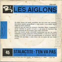 [Pochette de Stalactite (Les AIGLONS) - verso]