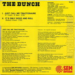 [Pochette de Just call me tractosaure (The BUNCH) - verso]