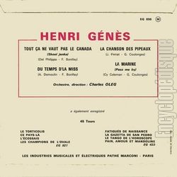 [Pochette de Du temps d’la Miss (Henri GNS) - verso]