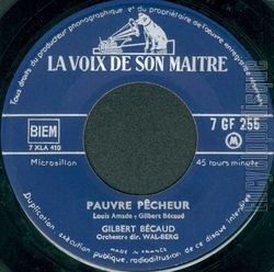 [Pochette de Pauvre pcheur (Gilbert BCAUD)]