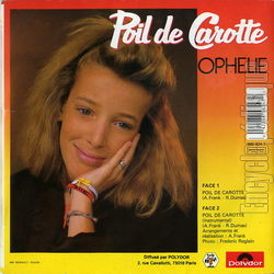 [Pochette de Poil de carotte (Ophlie WINTER) - verso]