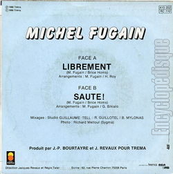 [Pochette de Librement (remix) (Michel FUGAIN) - verso]