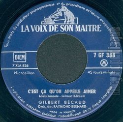 [Pochette de C’est a qu’on appelle aimer (Gilbert BCAUD)]