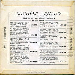 [Pochette de Quand on parle d’amour (Michle ARNAUD) - verso]